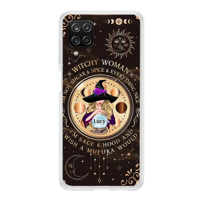 Custom Personalized Witchy Woman Phone Case - Gift Idea For Witch/ Friends/ Birthday/ Halloween Day - I'm Not Sugar & Spice & Everything Nice - Case For iPhone/Samsung