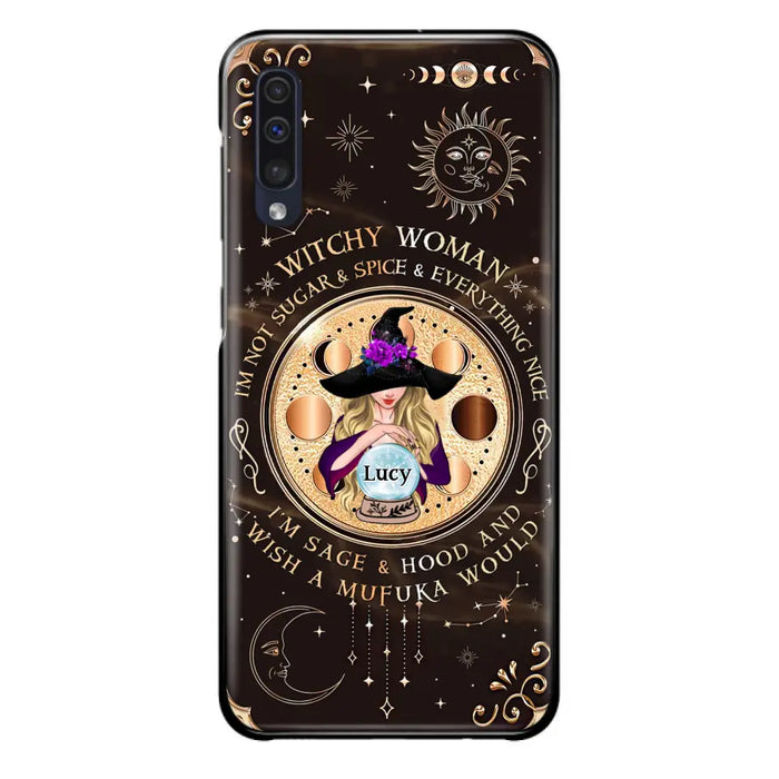 Custom Personalized Witchy Woman Phone Case - Gift Idea For Witch/ Friends/ Birthday/ Halloween Day - I'm Not Sugar & Spice & Everything Nice - Case For iPhone/Samsung