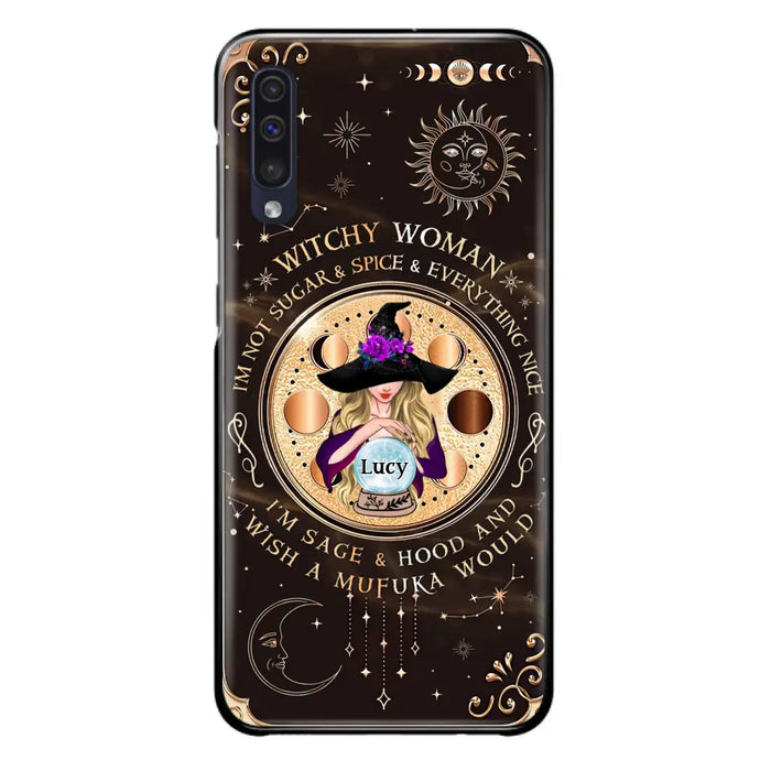 Custom Personalized Witchy Woman Phone Case - Gift Idea For Witch/ Friends/ Birthday/ Halloween Day - I'm Not Sugar & Spice & Everything Nice - Case For iPhone/Samsung