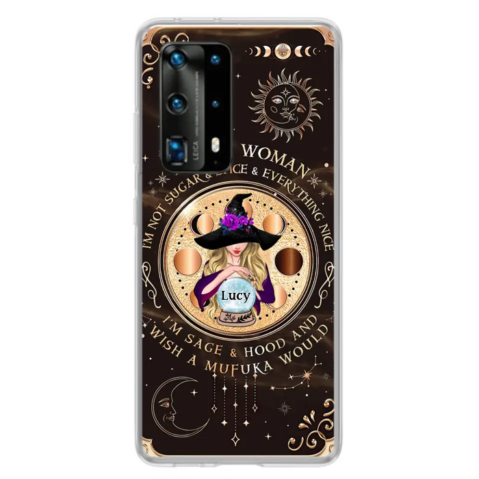 Custom Personalized Witchy Woman Phone Case - Gift Idea For Witch/ Friends/ Birthday/ Halloween Day - I'm Not Sugar & Spice & Everything Nice - Case For Xiaomi/ Oppo/ Huawei