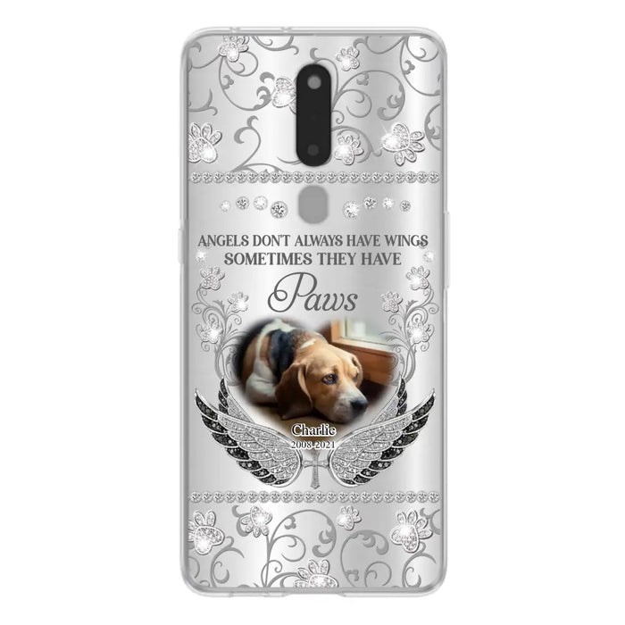 Personalized Memorial Pet Xiaomi/Oppo/Huawei Case - Upload Dog/ Cat Photo - Memorial Gift Idea For Pet Owners - Angels Don't Always Have Wings Sometimes They Have Paws