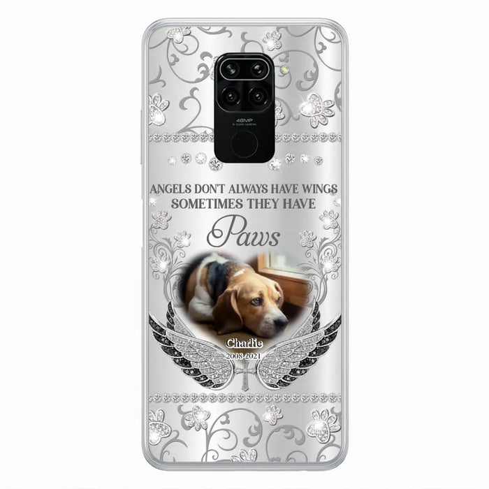 Personalized Memorial Pet Xiaomi/Oppo/Huawei Case - Upload Dog/ Cat Photo - Memorial Gift Idea For Pet Owners - Angels Don't Always Have Wings Sometimes They Have Paws