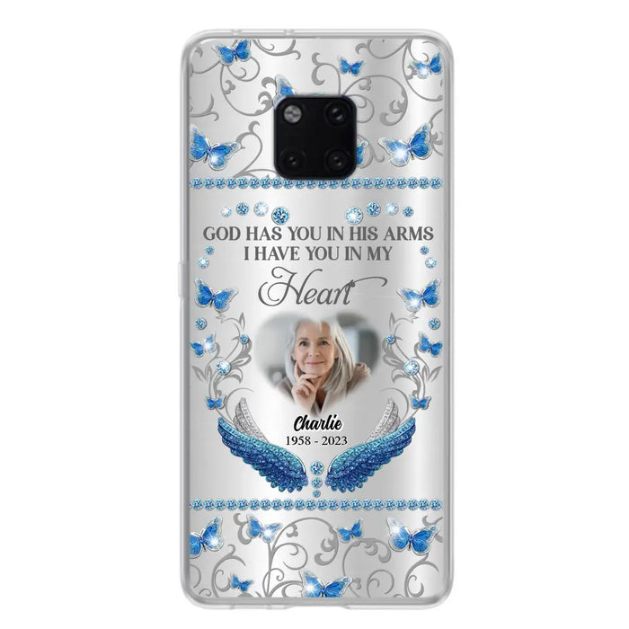 Custom Personalized Memorial Photo Phone Case - Memorial Gift Idea for Mother's Day/Father's Day - God Has You In His Arms I Have You In My Heart - Cases For Oppo/Xiaomi/Huawei