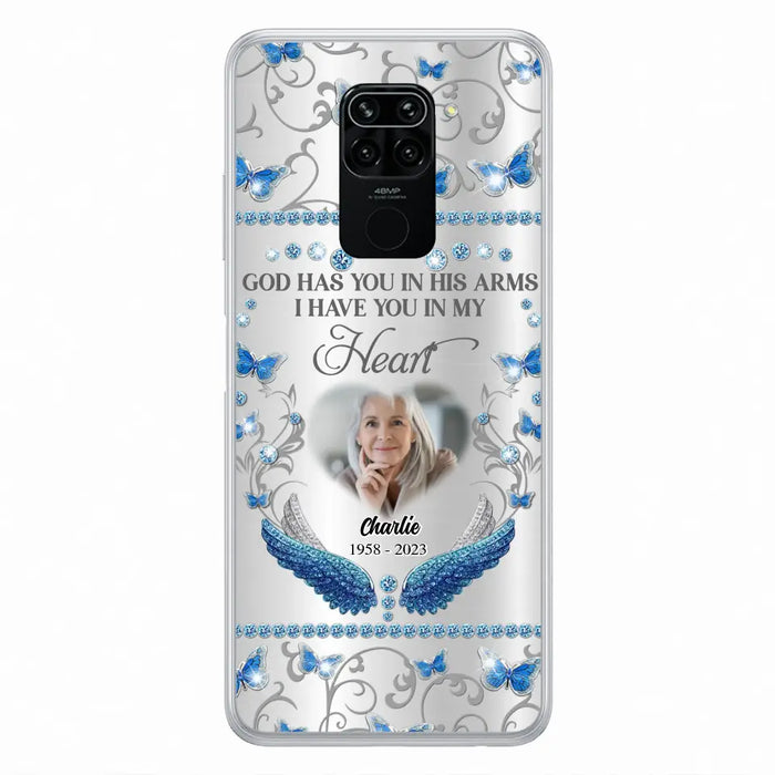 Custom Personalized Memorial Photo Phone Case - Memorial Gift Idea for Mother's Day/Father's Day - God Has You In His Arms I Have You In My Heart - Cases For Oppo/Xiaomi/Huawei