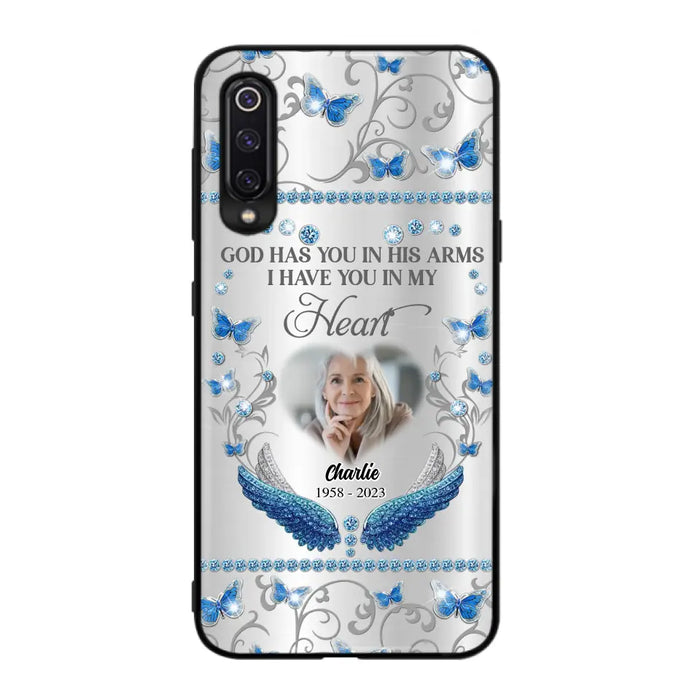 Custom Personalized Memorial Photo Phone Case - Memorial Gift Idea for Mother's Day/Father's Day - God Has You In His Arms I Have You In My Heart - Cases For Oppo/Xiaomi/Huawei