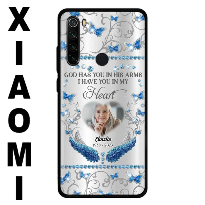 Custom Personalized Memorial Photo Phone Case - Memorial Gift Idea for Mother's Day/Father's Day - God Has You In His Arms I Have You In My Heart - Cases For Oppo/Xiaomi/Huawei