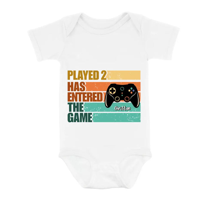 Custom Personalized Gamer Dad Shirt/Baby Onesie - Gift Idea For Father's Day/Game Lovers - Leveled Up To Daddy