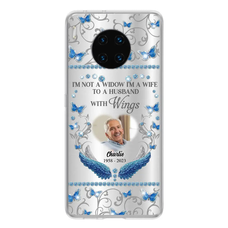 Custom Personalized Memorial Photo Phone Case - Memorial Gift Idea for Mother's Day/Father's Day - I'm Not A Widow I'm A Wife To A Husband With Wings - Cases For Oppo/Xiaomi/Huawei