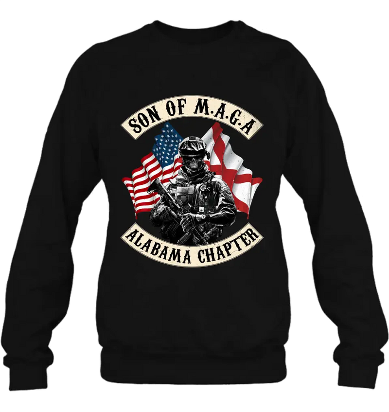 Personalized Veteran Unisex T-shirt/ Sweatshirt/ Long Sleeve - Hoodie - Gift Idea For Veteran/ Father's Day/ Birthday - Son Of M.A.G.A