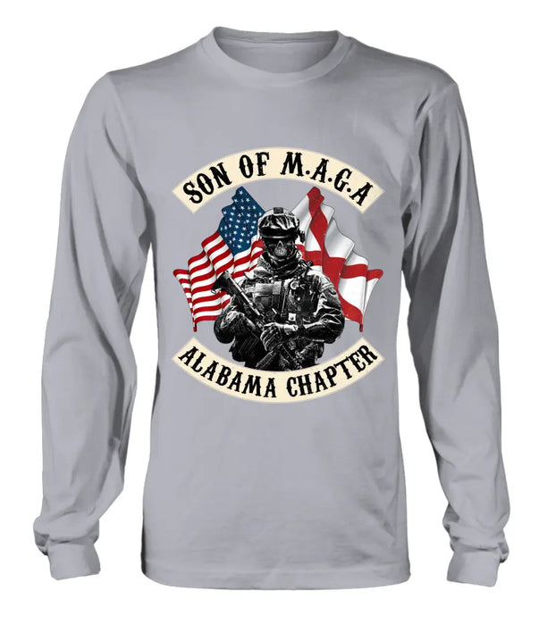 Personalized Veteran Unisex T-shirt/ Sweatshirt/ Long Sleeve - Hoodie - Gift Idea For Veteran/ Father's Day/ Birthday - Son Of M.A.G.A