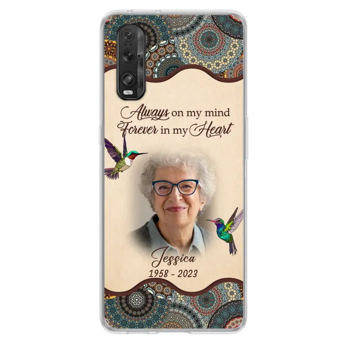 Custom Personalized Memorial Photo Phone Case - Memorial Gift Idea For Mother's Day/Father's Day - Always On My Mind, Forever In My Heart - Case For Oppo/Xiaomi/Huawei