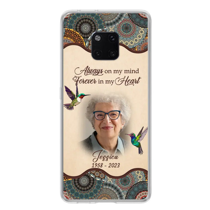 Custom Personalized Memorial Photo Phone Case - Memorial Gift Idea For Mother's Day/Father's Day - Always On My Mind, Forever In My Heart - Case For Oppo/Xiaomi/Huawei