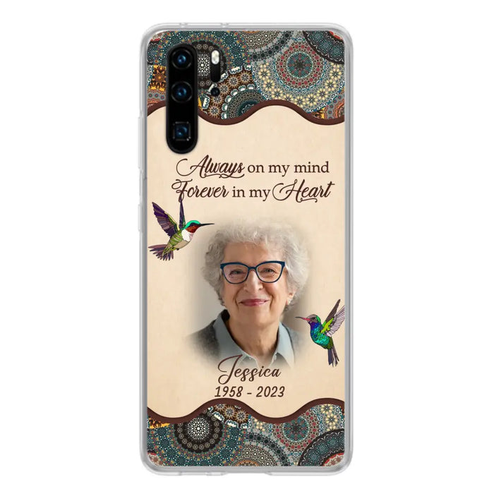 Custom Personalized Memorial Photo Phone Case - Memorial Gift Idea For Mother's Day/Father's Day - Always On My Mind, Forever In My Heart - Case For Oppo/Xiaomi/Huawei