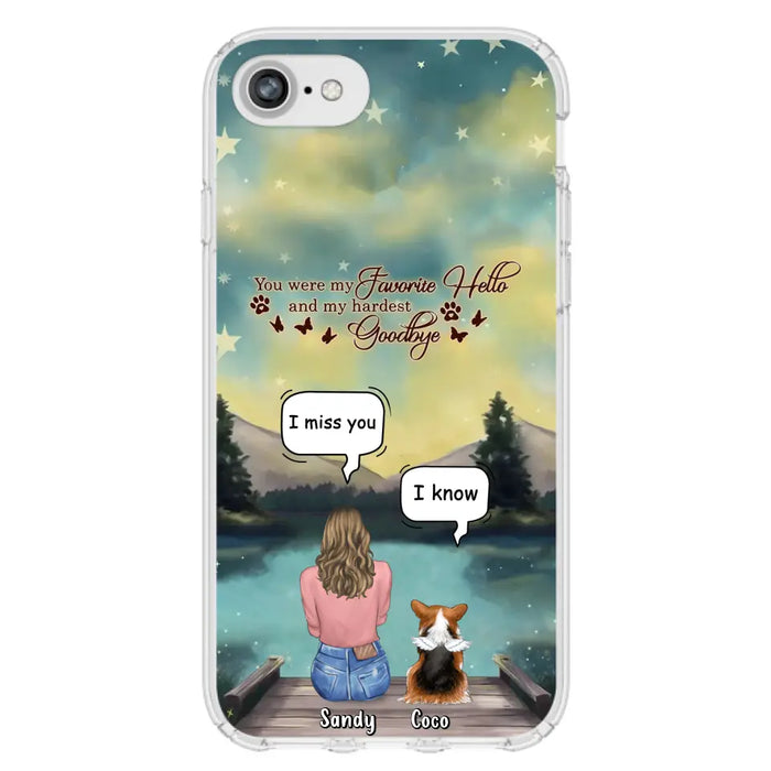 Custom Personalized Memorial Pet Phone Case - Memorial Gift Idea For Pet Lover - Up to 4 Pets - Gift Idea For Dog/Cat Lover - Your Wings Were Ready But Our Hearts Were Not - Case For iPhone And Samsung