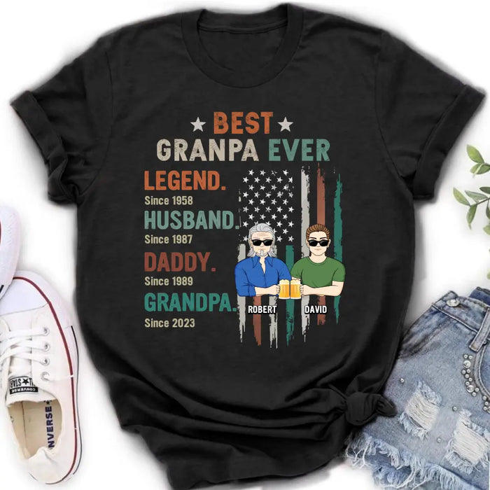 Custom Personalized Grandpa Shirt/Hoodie - Gift Idea For Grandpa/ Father's Day - Best Grandpa Ever