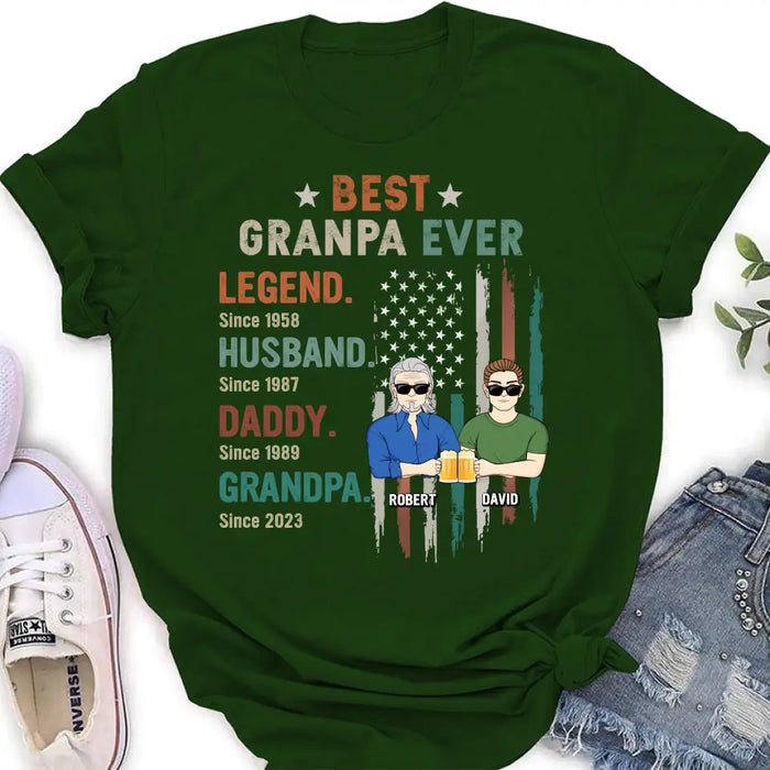 Custom Personalized Grandpa Shirt/Hoodie - Gift Idea For Grandpa/ Father's Day - Best Grandpa Ever