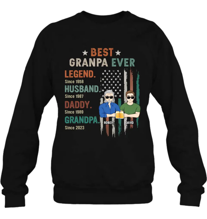 Custom Personalized Grandpa Shirt/Hoodie - Gift Idea For Grandpa/ Father's Day - Best Grandpa Ever