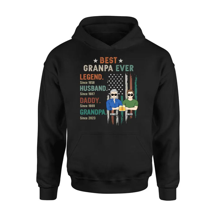 Custom Personalized Grandpa Shirt/Hoodie - Gift Idea For Grandpa/ Father's Day - Best Grandpa Ever