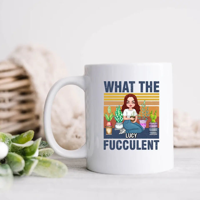 Custom Personalized Plant Coffee Mug - Gift Idea For The Plant Lovers/Mother's Day - What The Fucculent