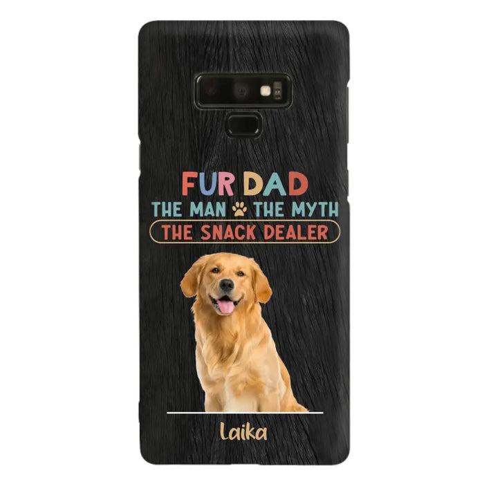 Custom Personalized Fur Dad Phone Case - Upload Photo - Upto 6 Pets - Father's Day Gift For Pet Lovers - Fur Dad The Man The Myth The Snack Dealer - Case for iPhone/Samsung