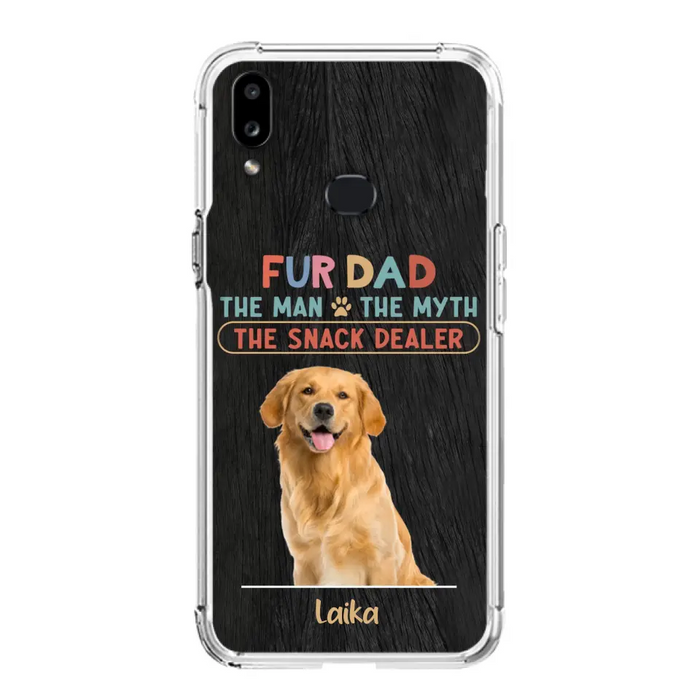 Custom Personalized Fur Dad Phone Case - Upload Photo - Upto 6 Pets - Father's Day Gift For Pet Lovers - Fur Dad The Man The Myth The Snack Dealer - Case for iPhone/Samsung