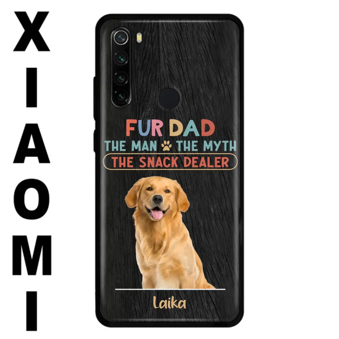 Custom Personalized Fur Dad Phone Case - Upload Photo - Upto 6 Pets - Father's Day Gift For Pet Lovers - Fur Dad The Man The Myth The Snack Dealer - Case for Xiaomi/Huawei/Oppo