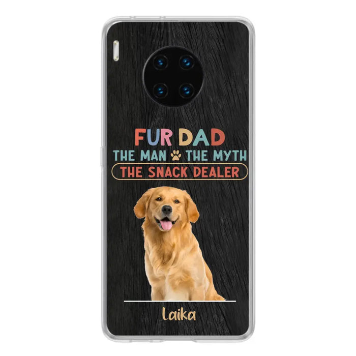 Custom Personalized Fur Dad Phone Case - Upload Photo - Upto 6 Pets - Father's Day Gift For Pet Lovers - Fur Dad The Man The Myth The Snack Dealer - Case for Xiaomi/Huawei/Oppo