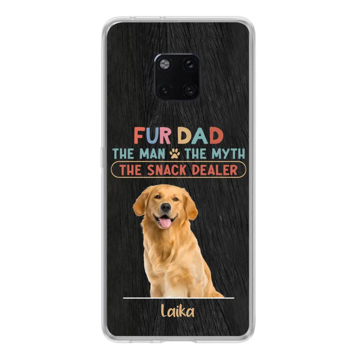 Custom Personalized Fur Dad Phone Case - Upload Photo - Upto 6 Pets - Father's Day Gift For Pet Lovers - Fur Dad The Man The Myth The Snack Dealer - Case for Xiaomi/Huawei/Oppo