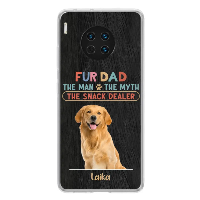 Custom Personalized Fur Dad Phone Case - Upload Photo - Upto 6 Pets - Father's Day Gift For Pet Lovers - Fur Dad The Man The Myth The Snack Dealer - Case for Xiaomi/Huawei/Oppo