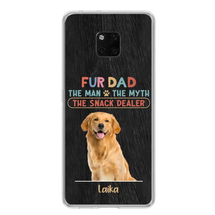 Custom Personalized Fur Dad Phone Case - Upload Photo - Upto 6 Pets - Father's Day Gift For Pet Lovers - Fur Dad The Man The Myth The Snack Dealer - Case for Xiaomi/Huawei/Oppo