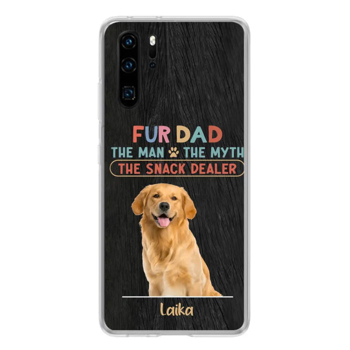 Custom Personalized Fur Dad Phone Case - Upload Photo - Upto 6 Pets - Father's Day Gift For Pet Lovers - Fur Dad The Man The Myth The Snack Dealer - Case for Xiaomi/Huawei/Oppo