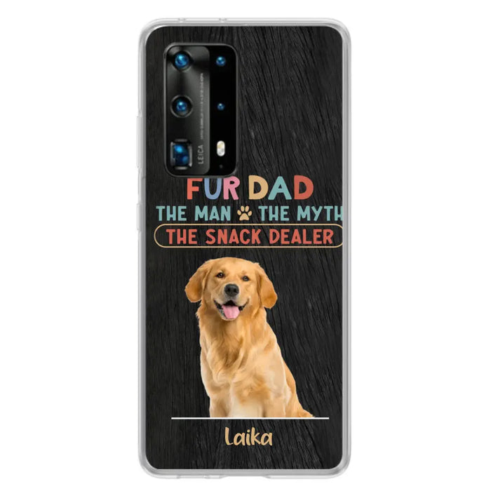 Custom Personalized Fur Dad Phone Case - Upload Photo - Upto 6 Pets - Father's Day Gift For Pet Lovers - Fur Dad The Man The Myth The Snack Dealer - Case for Xiaomi/Huawei/Oppo