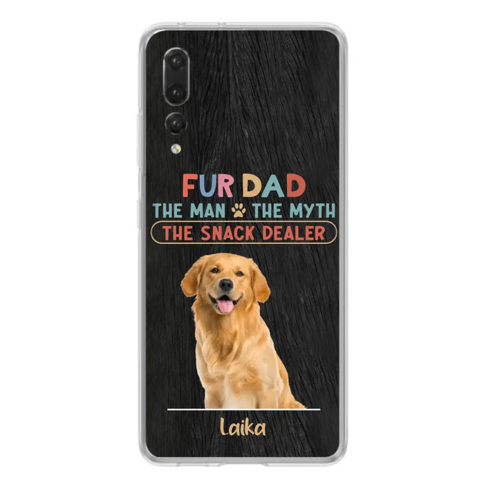 Custom Personalized Fur Dad Phone Case - Upload Photo - Upto 6 Pets - Father's Day Gift For Pet Lovers - Fur Dad The Man The Myth The Snack Dealer - Case for Xiaomi/Huawei/Oppo