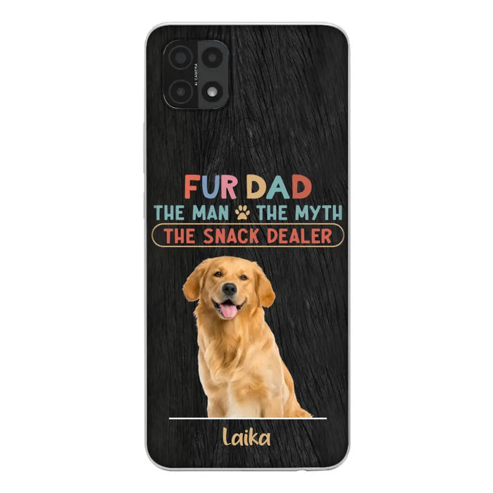 Custom Personalized Fur Dad Phone Case - Upload Photo - Upto 6 Pets - Father's Day Gift For Pet Lovers - Fur Dad The Man The Myth The Snack Dealer - Case for Xiaomi/Huawei/Oppo