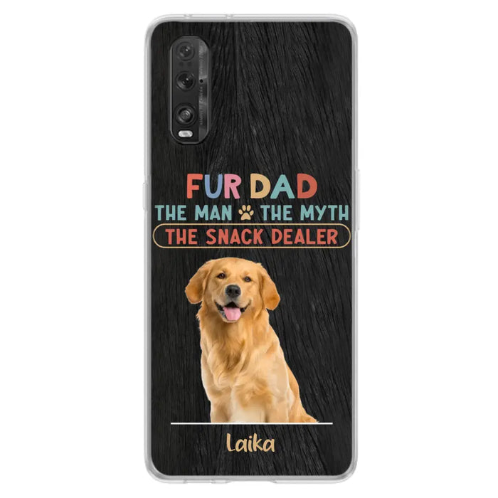 Custom Personalized Fur Dad Phone Case - Upload Photo - Upto 6 Pets - Father's Day Gift For Pet Lovers - Fur Dad The Man The Myth The Snack Dealer - Case for Xiaomi/Huawei/Oppo