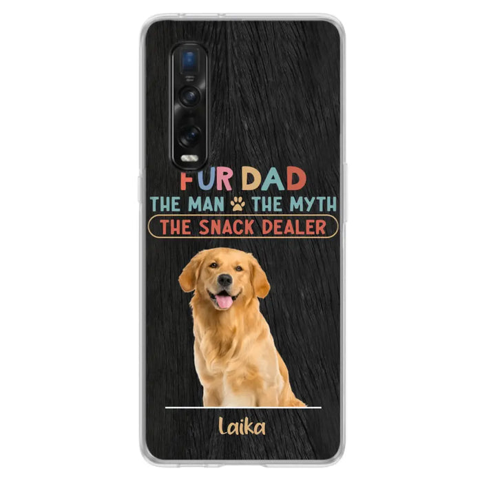 Custom Personalized Fur Dad Phone Case - Upload Photo - Upto 6 Pets - Father's Day Gift For Pet Lovers - Fur Dad The Man The Myth The Snack Dealer - Case for Xiaomi/Huawei/Oppo