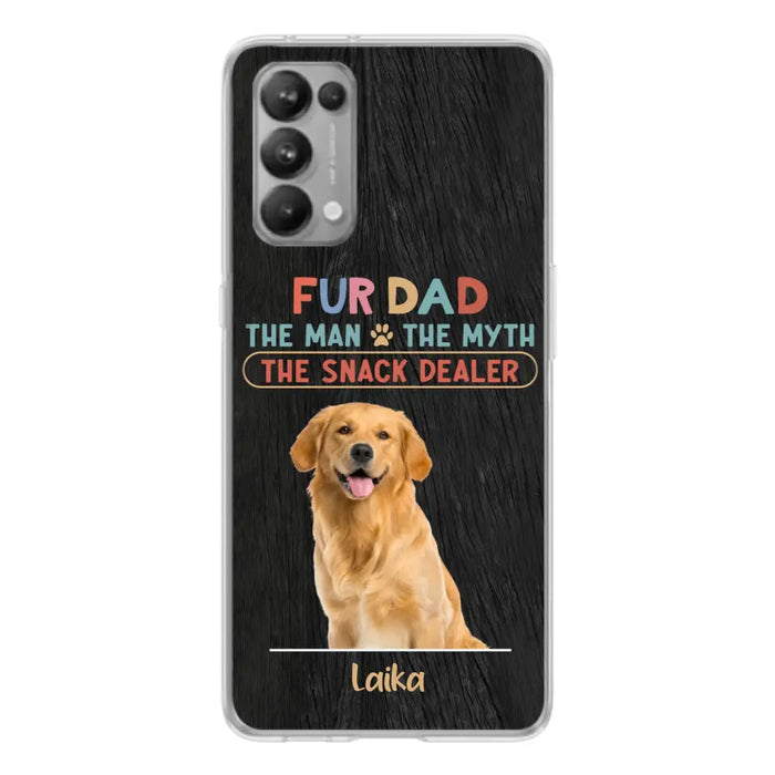 Custom Personalized Fur Dad Phone Case - Upload Photo - Upto 6 Pets - Father's Day Gift For Pet Lovers - Fur Dad The Man The Myth The Snack Dealer - Case for Xiaomi/Huawei/Oppo