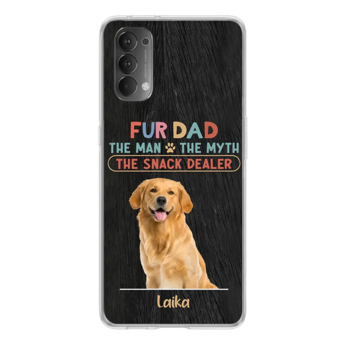 Custom Personalized Fur Dad Phone Case - Upload Photo - Upto 6 Pets - Father's Day Gift For Pet Lovers - Fur Dad The Man The Myth The Snack Dealer - Case for Xiaomi/Huawei/Oppo