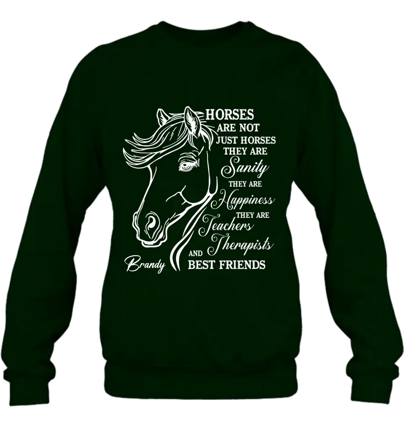 Personalized Horse Shirt/Hoodie - Gift Idea For Horse Lovers - Horses Are Not Just Horses They Are Sanity They Are Happiness