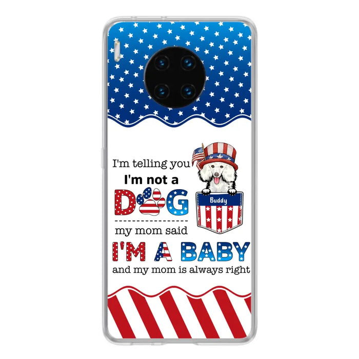 Custom Personalized Pet Phone Case - Independence Day Gift Idea for Dog/Cat Owners - I'm Telling You I'm Not A Dog - Case for Xiaomi/Huawei/Oppo