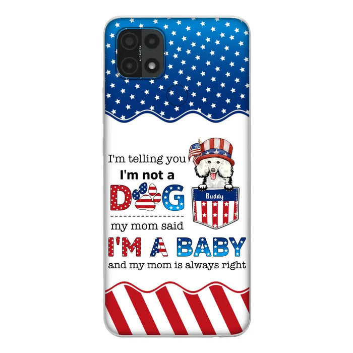 Custom Personalized Pet Phone Case - Independence Day Gift Idea for Dog/Cat Owners - I'm Telling You I'm Not A Dog - Case for Xiaomi/Huawei/Oppo