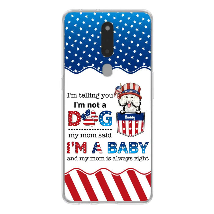 Custom Personalized Pet Phone Case - Independence Day Gift Idea for Dog/Cat Owners - I'm Telling You I'm Not A Dog - Case for Xiaomi/Huawei/Oppo