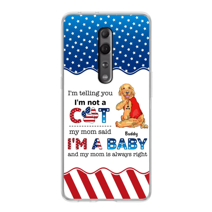 Custom Personalized Pet Phone Case - Independence Day Gift Idea for Dog/Cat Owners - I'm Telling You I'm Not A Dog - Case for Xiaomi/Huawei/Oppo