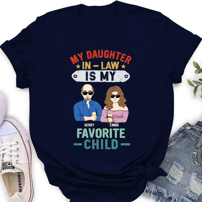 Personalized Birthday Shirt/ Hoodie To Daughter In-Law From Dad - My Daughter In-Law Is My Favorite Child