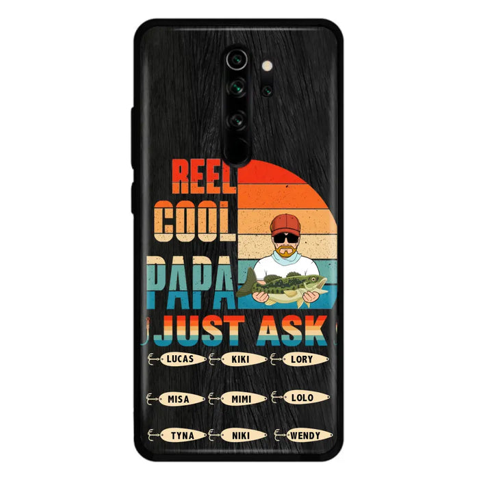 Custom Personalized Reel Cool Dad Phone Case - Gift Idea For Father's Day/Grandpa/Fishing Lovers - Upto 9 Kids - Reel Cool Papa Just Ask - Cases For Oppo/Xiaomi/Huawei