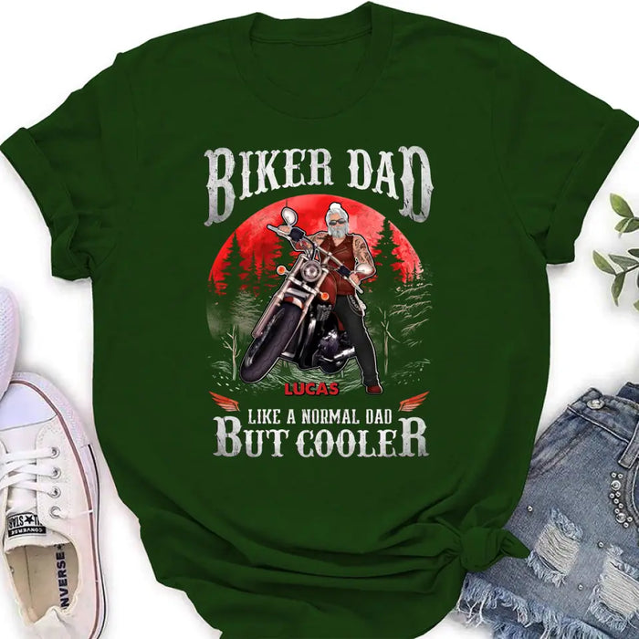 Custom Personalized Biker Shirt/Hoodie - Father's Day Gift Idea for Dad/Grandpa - Biker Dad Like A Normal Dad But Cooler