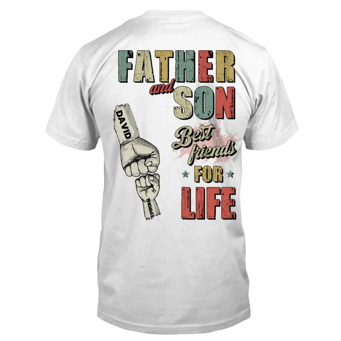 Custom Personalized Father Shirt/Hoodie - Upto 5 Children - Father's Day Gift Idea from Sons/Daughters - Father And Son/Daughter Best Friends For Life