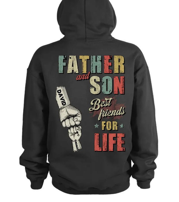 Custom Personalized Father Shirt/Hoodie - Upto 5 Children - Father's Day Gift Idea from Sons/Daughters - Father And Son/Daughter Best Friends For Life