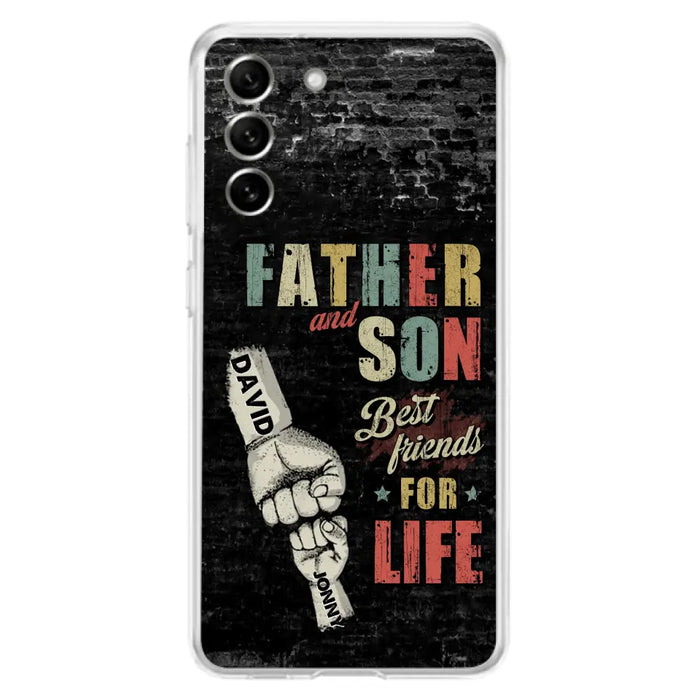 Custom Personalized Father Phone Case - Upto 5 Children - Father's Day Gift Idea from Sons/Daughters - Father And Son/Daughter Best Friends For Life - Case for iPhone/Samsung