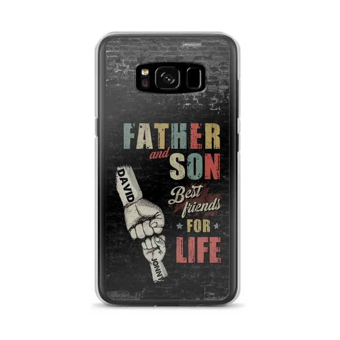 Custom Personalized Father Phone Case - Upto 5 Children - Father's Day Gift Idea from Sons/Daughters - Father And Son/Daughter Best Friends For Life - Case for iPhone/Samsung